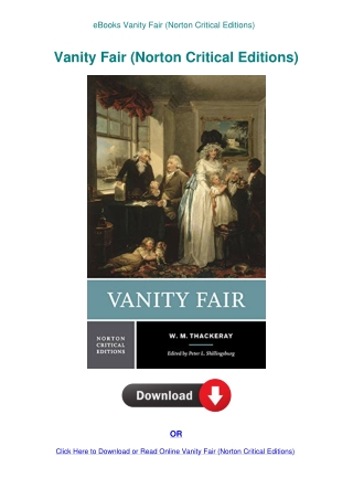 eBooks Vanity Fair (Norton Critical Editions)