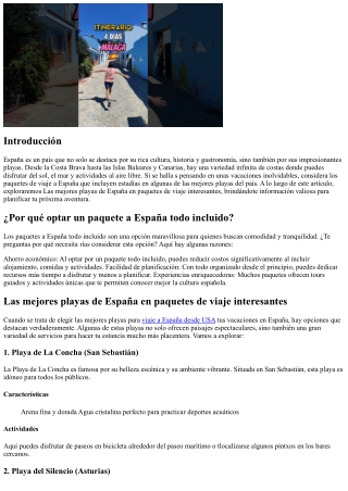 Las mejores playas de España en paquetes de viaje interesantes