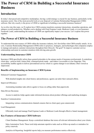 the power of crm in building a successful