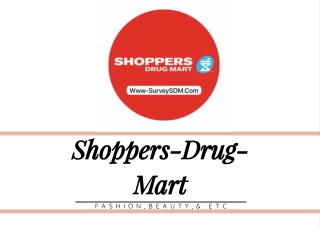 Shoppers-drugMart-Survey At www.surveysdm.com