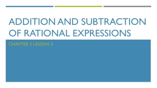 addition and subtraction of rational expressions