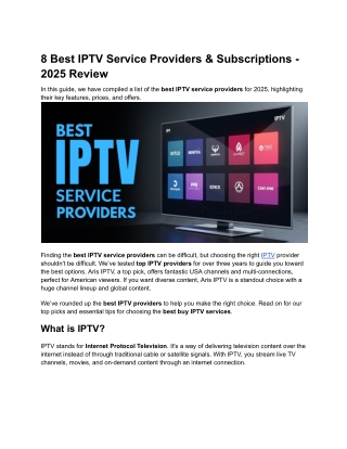8 best iptv service providers subscriptions 2025