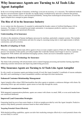 why insurance agents are turning to ai tools like