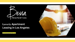 Luxury Apartment Leasing in Los Angeles - bessaproperties