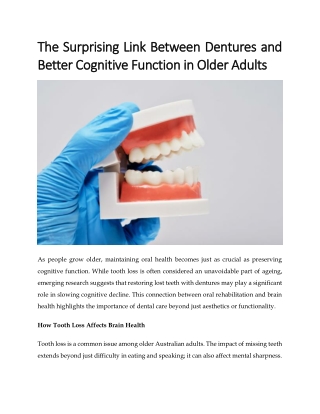 the surprising link between dentures