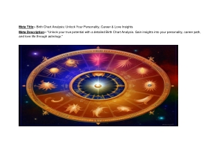 meta title birth chart analysis unlock your