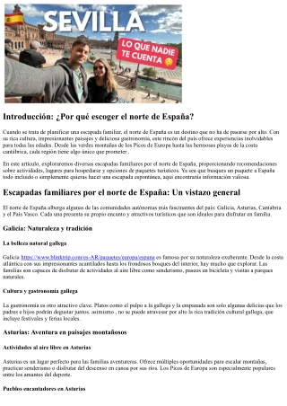 Escapadas familiares por el norte de España