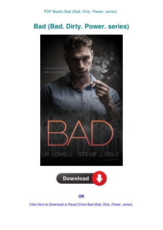 PDF Books Bad (Bad. Dirty. Power. series)
