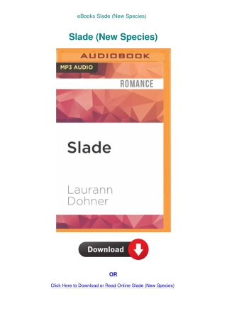 eBooks Slade (New Species)