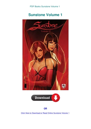 PDF Books Sunstone Volume 1
