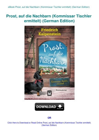 eBook Prost  auf die Nachbarn (Kommissar Tischler ermittelt) (German Edition)