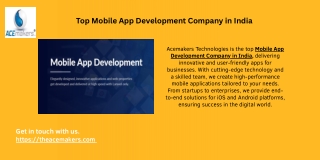Top Mobile App Development Company in India – Acemakers Technologies