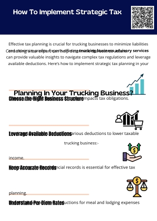 How To Implement Strategic Tax Planning In Your Trucking Business?