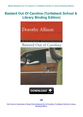 eBook Bastard Out Of Carolina (Turtleback School & Library Binding Edition)
