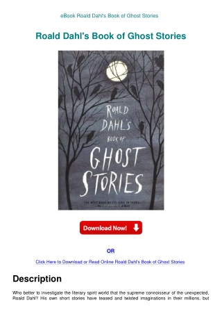 eBook Roald Dahl's Book of Ghost Stories