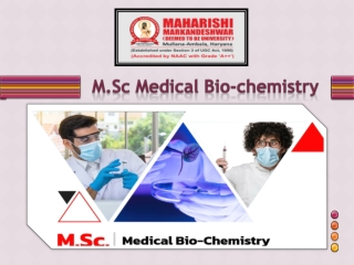 M.Sc Medical Bio-chemistry