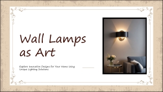 wall lamps as art