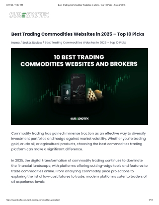 Best Trading Commodities Websites in 2025 PDF