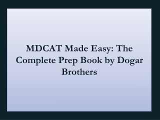 Dogar MDCAT Books – Your Key to Success