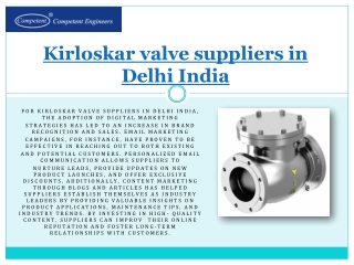 How Digital Marketing is Changing the Trends for Kirloskar Valve Suppliers