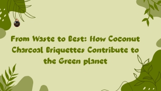 From Waste to Best: How Coconut Charcoal Briquettes Contribute to the Green plan