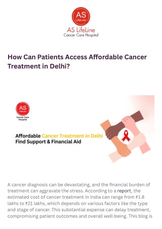 How Can Patients Access Affordable Cancer Treatment in Delhi (1)