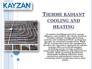 Comparing Tiemme Radiant Cooling and Heating Systems with Traditional HVAC