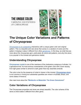 the unique color variations and patterns