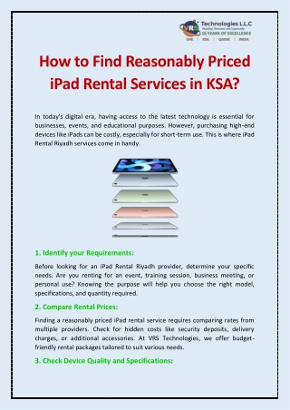 how to find reasonably priced ipad rental