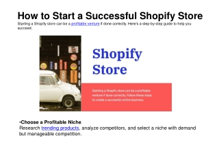 how to start a successful shopify store starting