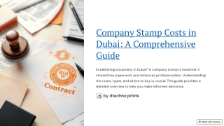 company stamp costs in dubai a comprehensive guide