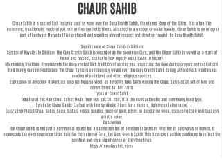 Chaur sahib