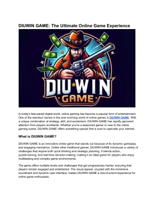 diuwin game the ultimate online game experience