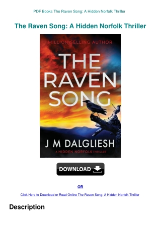 PDF Books The Raven Song A Hidden Norfolk Thriller