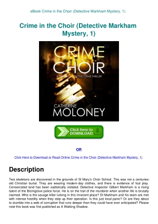 eBook Crime in the Choir (Detective Markham Mystery  1)
