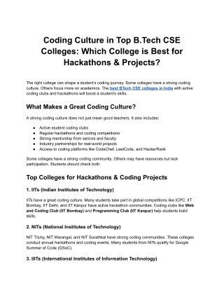 SIT Nagpur- Coding Culture in Top B.Tech CSE Colleges_ Which College is Best for Hackathons & Projects_