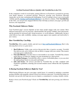 get real facebook followers quickly with