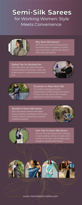 Semi-Silk Sarees for Working Women Style Meets Convenience