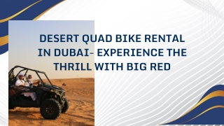 Desert Quad Bike Rental in Dubai