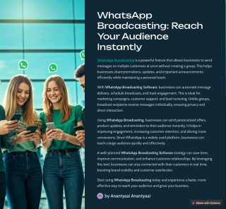 Whatsapp Broadcasting Software for Business | Anantya.ai