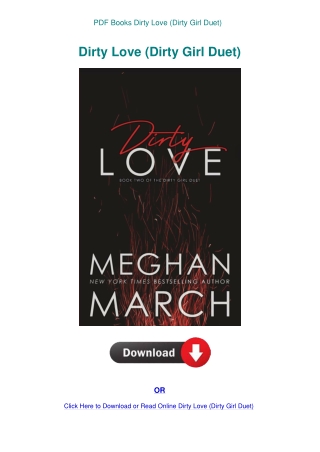 PDF Books Dirty Love (Dirty Girl Duet)