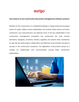 Key reasons to use construction document management software systems