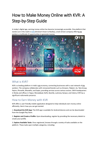 how to make money online with kvr a how to make