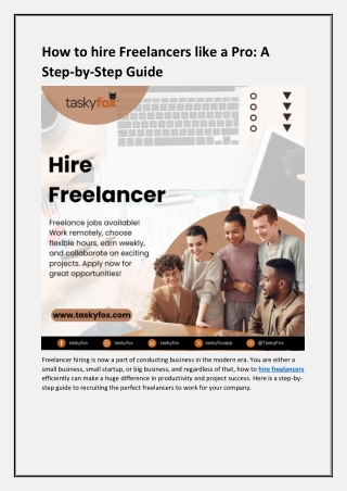 How to hire Freelancers like a Pro