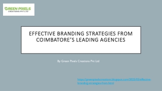 effective branding strategies from coimbatore s leading agencies