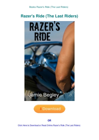 Books Razer's Ride (The Last Riders)