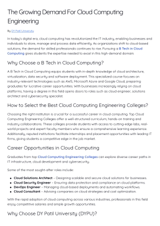 the growing demand for cloud computing engineering