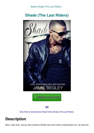 Books Shade (The Last Riders)