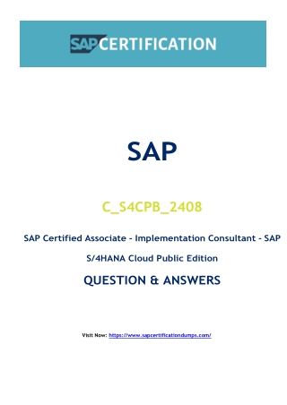 Why Wise Candidates Are Relying on C_S4CPB_2408 Exam Dumps for SAP Certification