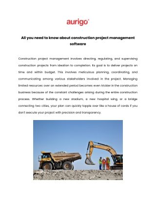 All you need to know about construction project management software